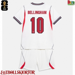 England Jude Bellingham #10 Hemmakläder Barn VM 2026 Kortärmad (+ Korta byxor)